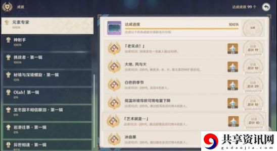 原神元素专家成就怎么完成？元素专家成就速刷攻略