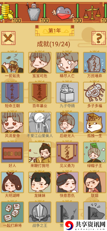 皇上你好蔡啊攻略全成就获得方法-皇上你好蔡啊成就怎么获得