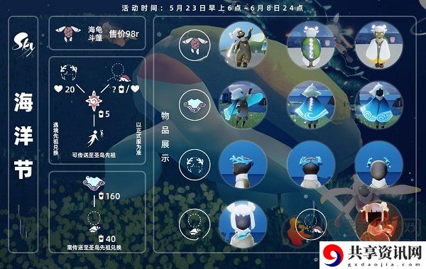 光遇2022最新海洋节兑换 光遇2022海洋节兑换商店有什么