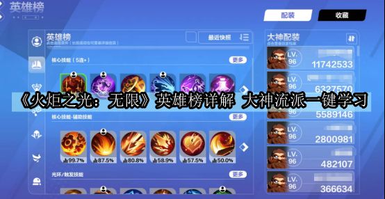 英雄榜详解 大神流派一键学习 获得传奇装备的任务链全解析