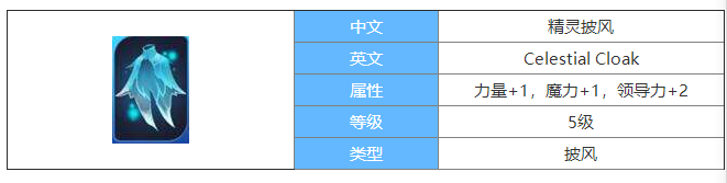 剑与家园精灵披风图鉴介绍-精灵披风属性怎么样