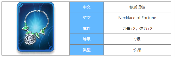 剑与家园铁质项链图鉴介绍-铁质项链属性怎么样