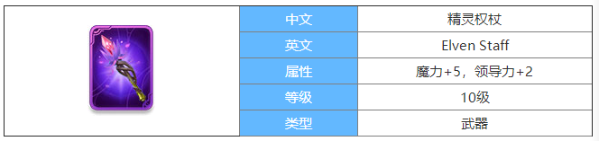 剑与家园精灵权杖图鉴介绍-精灵权杖属性怎么样