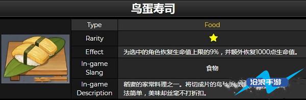 原神鸟蛋寿司制作配方介绍：战斗中的爆发与持续输出