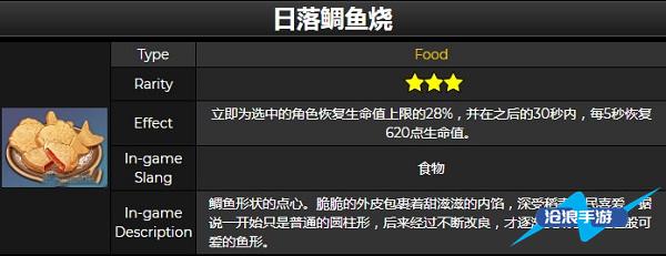 原神日落鲷鱼烧制作配方介绍：攻略教你拓宽视野