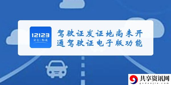 驾驶证发证地尚未开通驾驶证电子版功能介绍