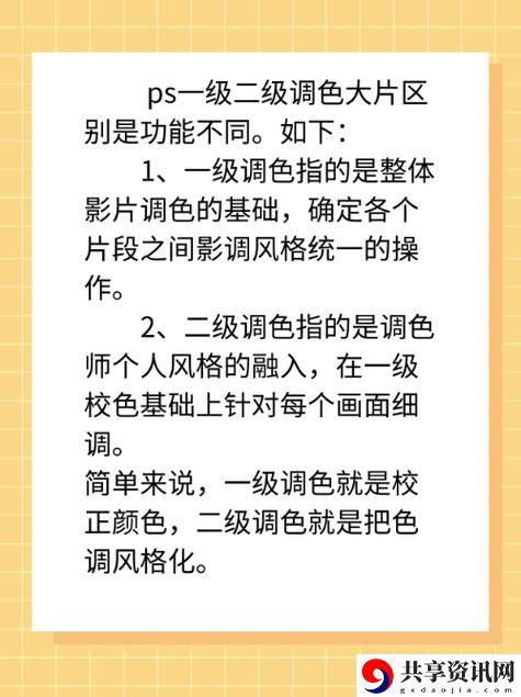 PS一级二级调色技术