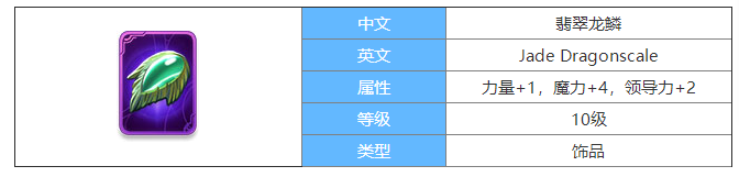 剑与家园翡翠龙鳞图介绍-翡翠龙鳞属性怎么样