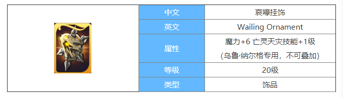 剑与家园哀嚎挂饰图鉴介绍-哀嚎挂饰属性怎么样
