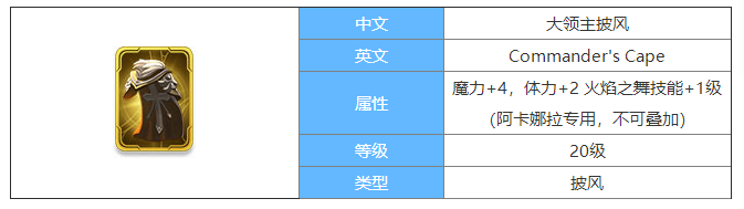 剑与家园大领主披风图鉴介绍-大领主披风属性怎么样