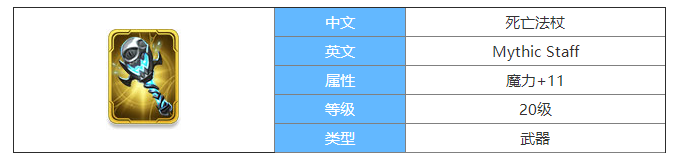 剑与家园死亡法杖图鉴介绍-死亡法杖属性怎么样