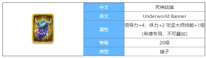 剑与家园死亡战旗图鉴介绍-死亡战旗属性怎么样