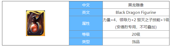 剑与家园黑龙雕像图鉴介绍-黑龙雕像属性怎么样