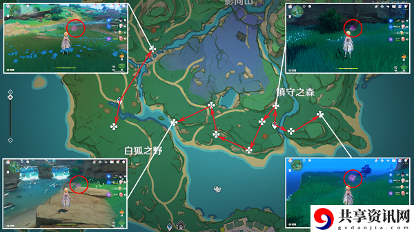 绯樱绣球采集路线图 游戏音效与氛围