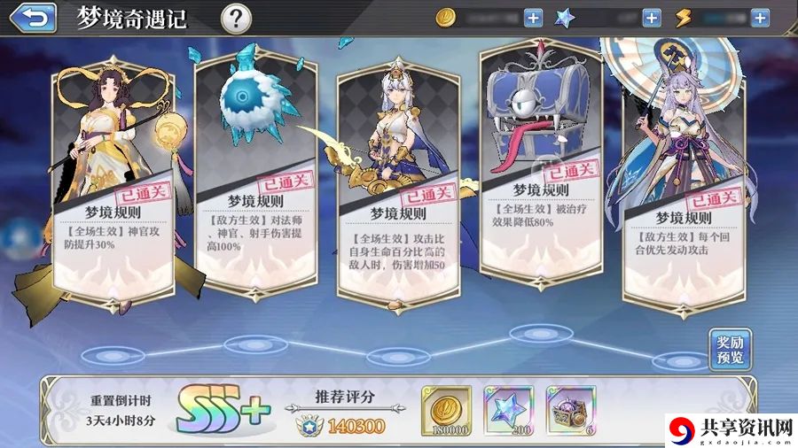 启源女神梦境SSS+评分怎么打？梦境SSS+挑战攻略