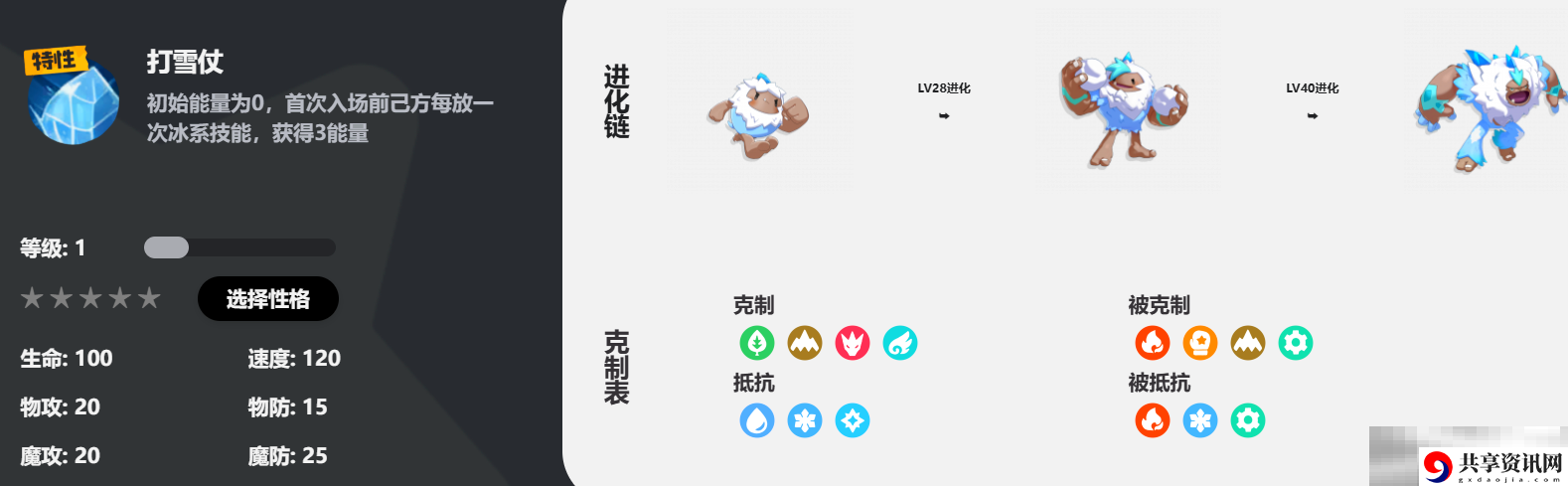 洛克王国手游雪巨人强度一览