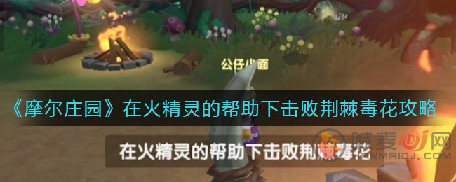 摩尔庄园怎么击败荆棘毒花 火精灵帮助击败荆棘毒花任务完成攻略