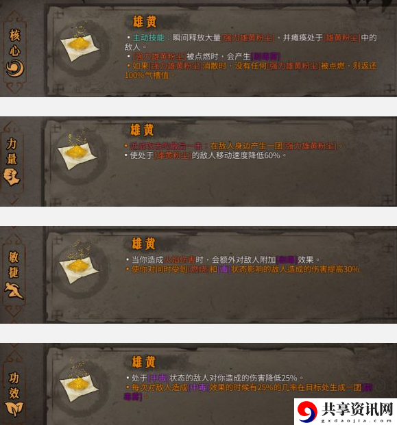 雄黄位置放置推荐 完美角色养成方案