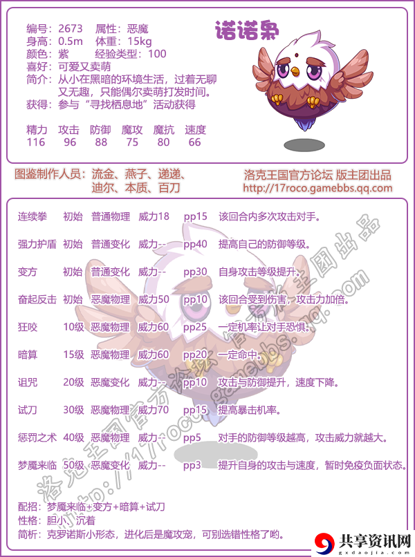 诺诺枭性格技能搭配推荐 高效获取资源方案