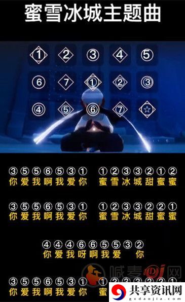 光遇蜜雪冰城钢琴琴谱分享 蜜雪冰城的琴谱是什么