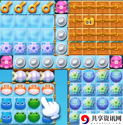 开心消消乐1444关怎么过-开心消消乐1444关三星攻略