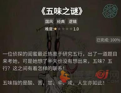 犯罪大师五味之谜案件故事分析 犯罪大师五味之谜答案是什么