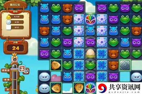开心消消乐882关怎么过-开心消消乐882关三星攻略