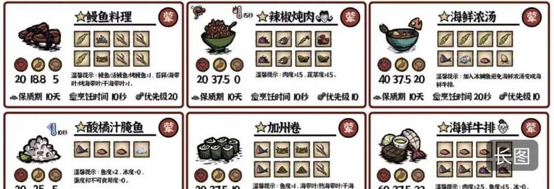 饥荒新家园料理食谱配方是什么