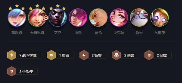 云顶之弈s6战斗学院卡特阵容
